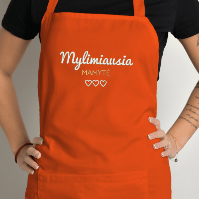 Siuvinėta prijuostė „Mylimiausia Mamytė“ - Image 6