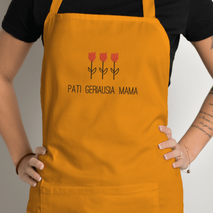 Siuvinėta prijuostė „Pati Geriausia Mama“ - Image 7
