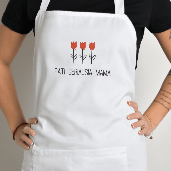 Siuvinėta prijuostė „Pati Geriausia Mama“