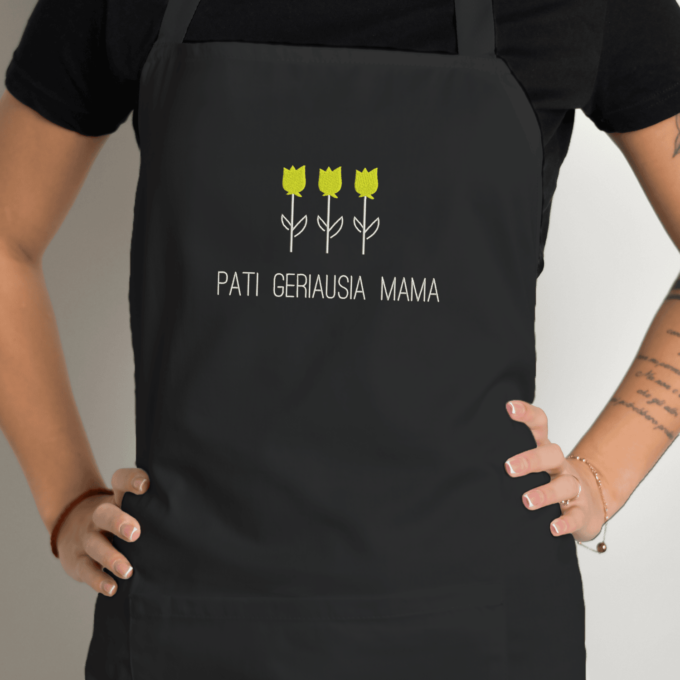 Siuvinėta prijuostė „Pati Geriausia Mama“ - Image 2