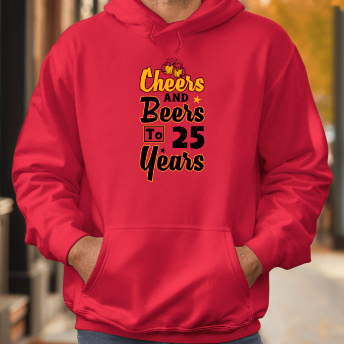Unisex džemperis su spauda „Cheers to 25 Years“ - Image 3