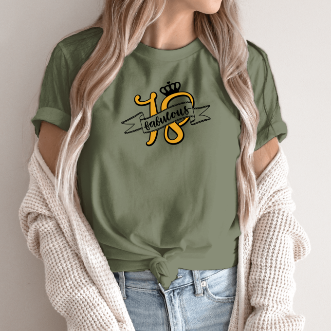 Unisex marškinėliai su spauda „Fabulous 18“ - Image 2
