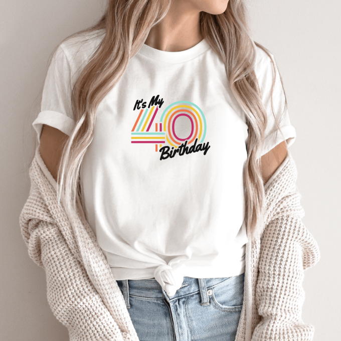 Unisex marškinėliai su spauda „It's My 40 Birthday“ - Image 6