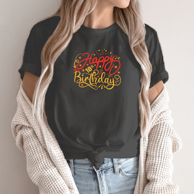 Unisex marškinėliai su spauda „Happy Birthday“ - Image 12
