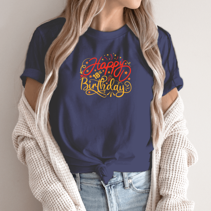 Unisex marškinėliai su spauda „Happy Birthday“ - Image 10