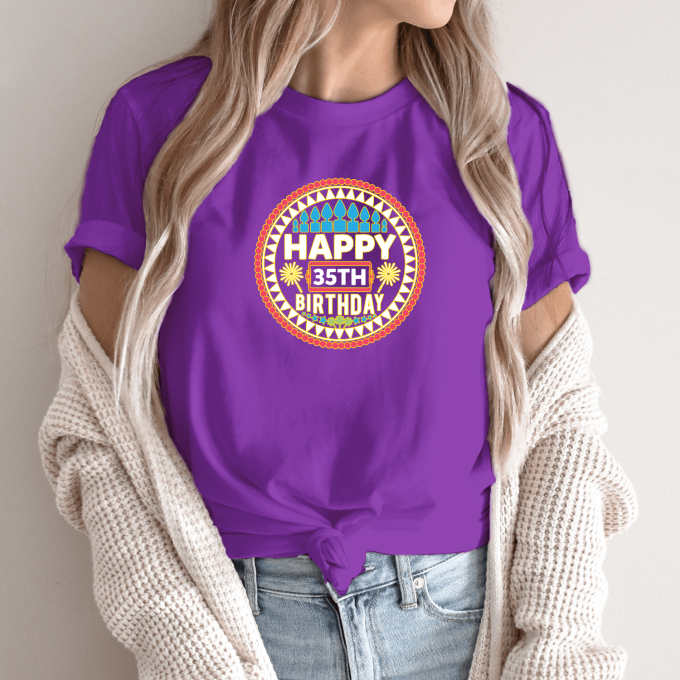 Unisex marškinėliai su spauda „Happy 35th“ - Image 9