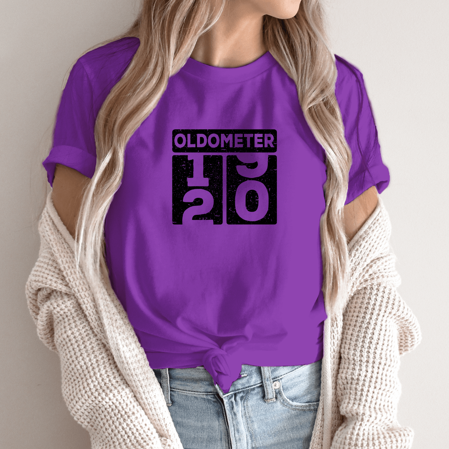 Unisex marškinėliai su spauda „Oldometer 20“ - Image 10