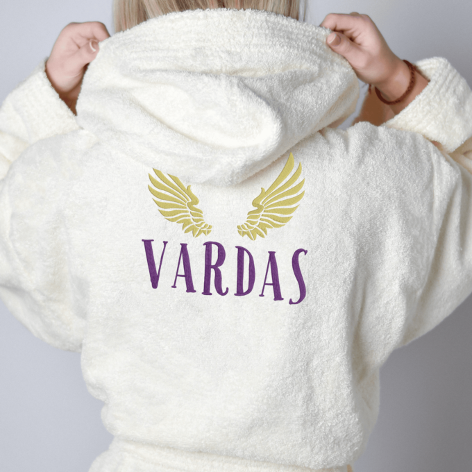 Siuvinėtas unisex chalatas „Jūsų vardas“ - Image 3