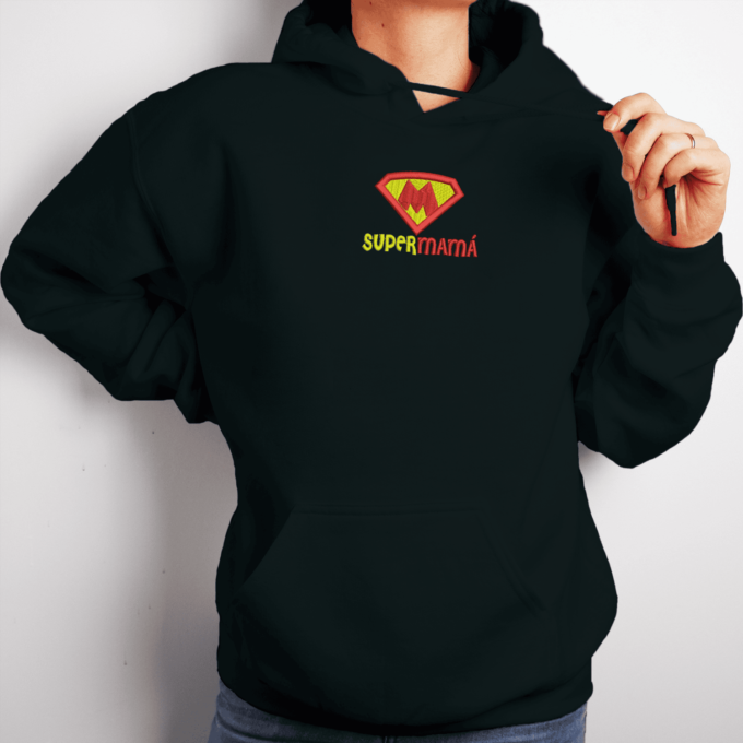 Siuvinėtas unisex džemperis „Super Mama“ - Image 2