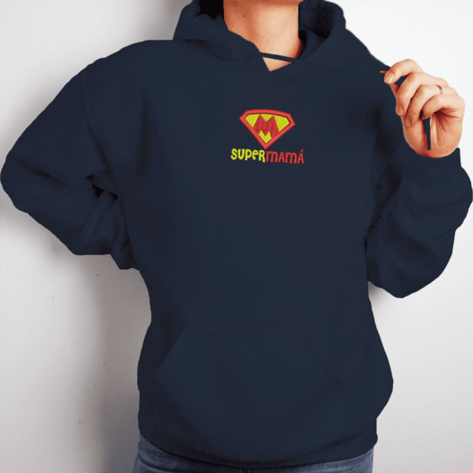 Siuvinėtas unisex džemperis „Super Mama“
