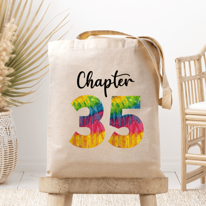 Medžiaginis maišelis su spauda „Chapter 35“