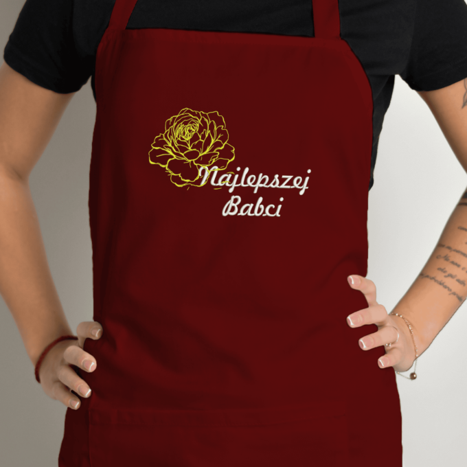 Siuvinėta prijuostė „Najlepszej Babci“ - Image 4