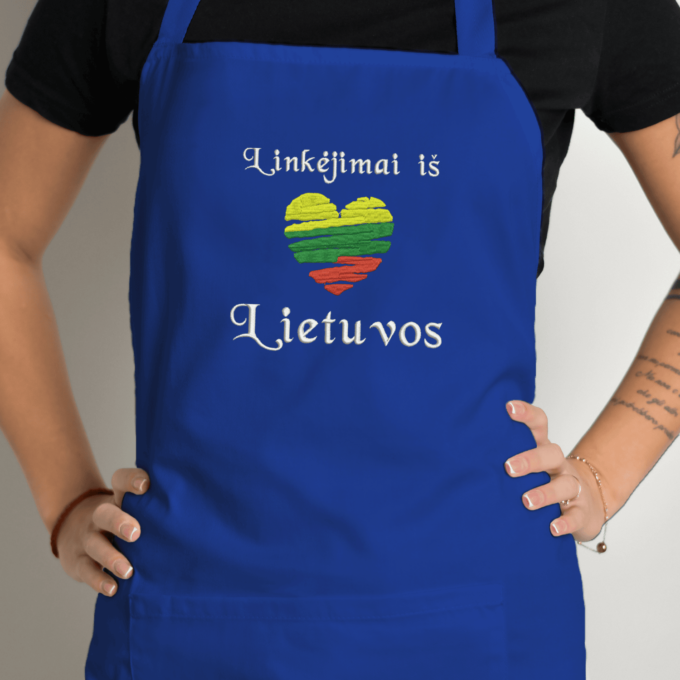 Siuvinėta prijuostė „Linkėjimai iš Lietuvos“ - Image 7