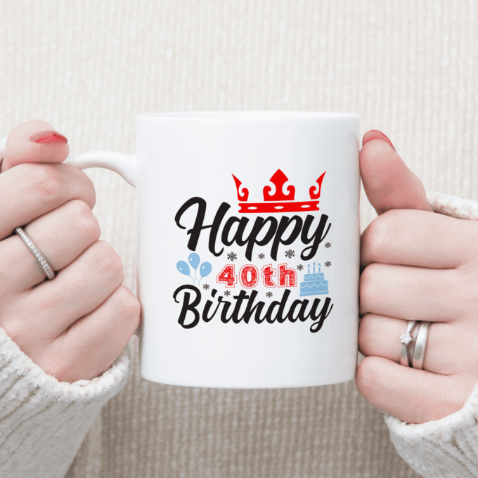 Puodelis „Happy 40“