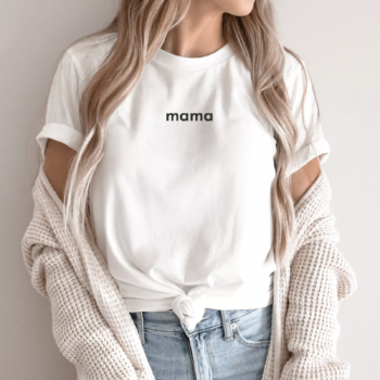 Siuvinėti unisex marškinėliai „mama“