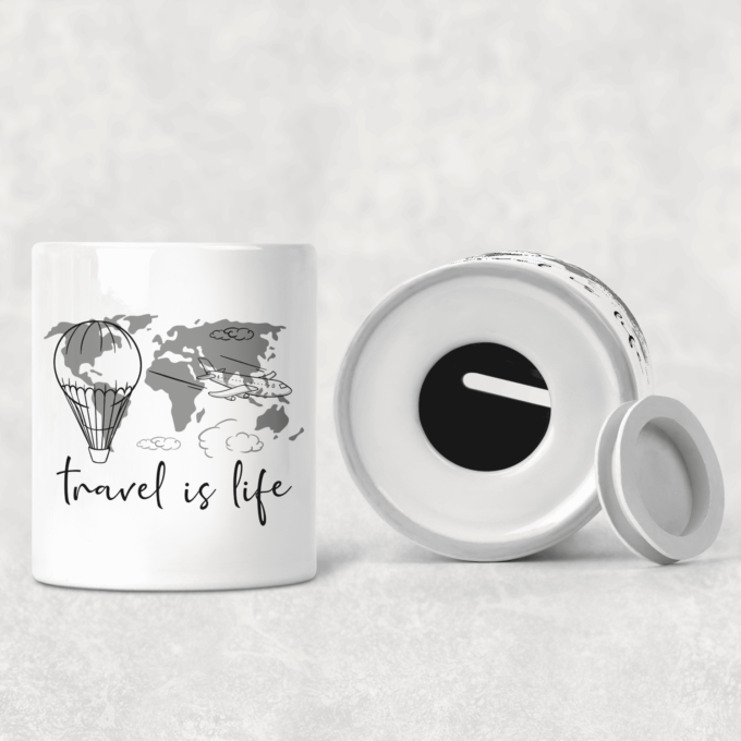 Taupyklė „Travel is life“