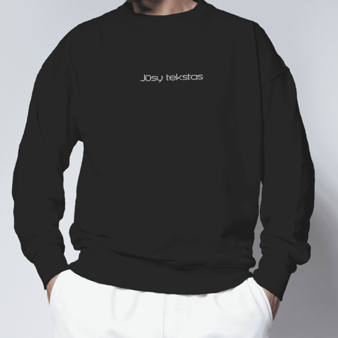 Siuvinėtas unisex džemperis be kapišono „Jūsų tekstas“ - Image 6