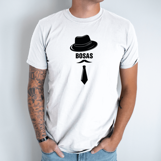 Unisex marškinėliai su spauda „Ponas Bosas“ - Image 2