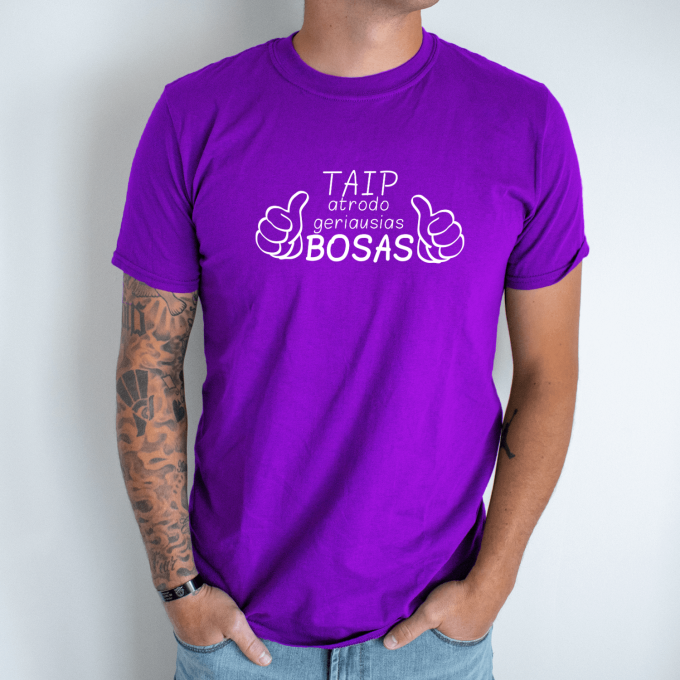 Unisex marškinėliai su spauda „Taip atrodo geriausias Bosas“ - Image 4