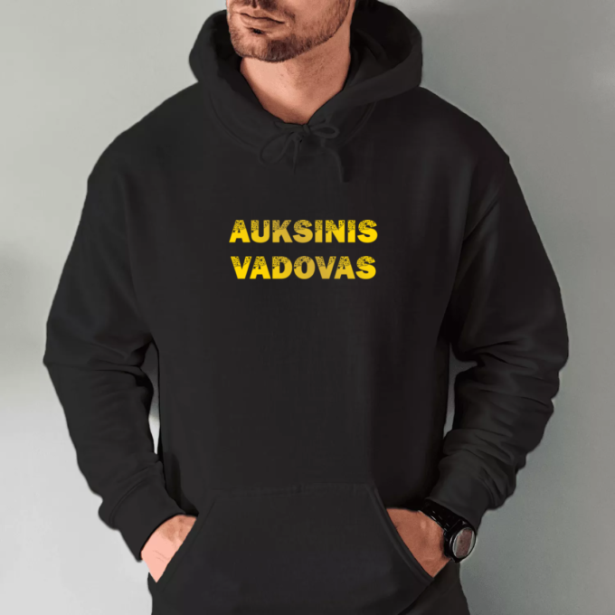 juoda-unisex-dzemperis-su-spauda-auksinis-vadovas