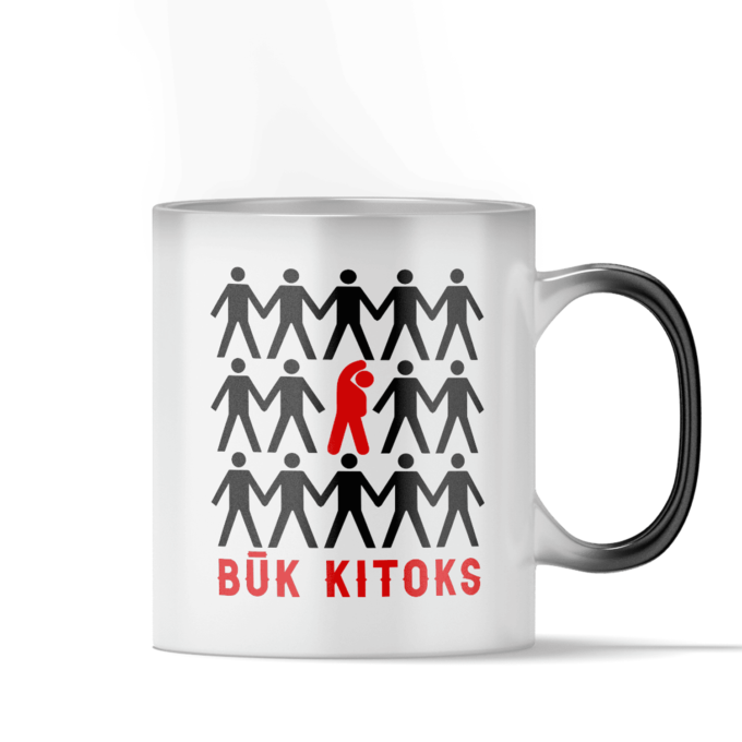 Magiškas puodelis „Būk kitoks“ - Image 2