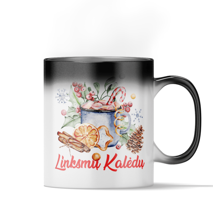 Magiškas puodelis „Linksmų Kalėdų“