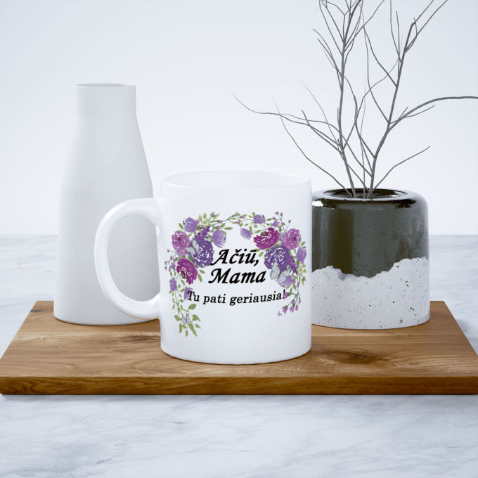 Puodelis „Ačiū, Mama“