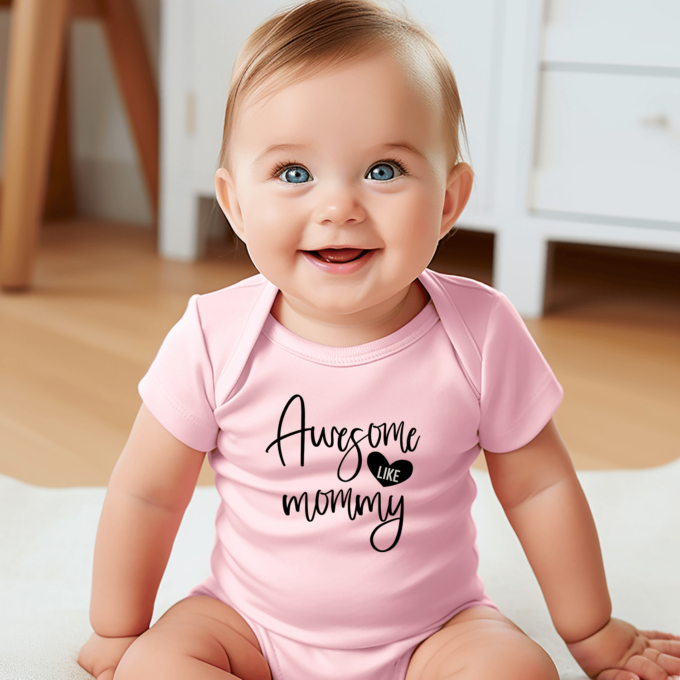 Vaikiškas bodžiukas su spauda "Awesome like Mom" - Image 2