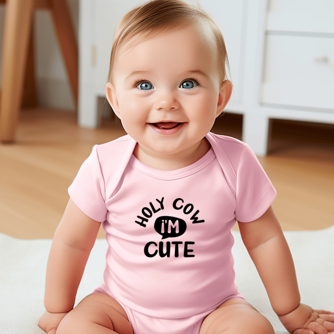 Vaikiškas bodžiukas su spauda "I'm Cute" - Image 2