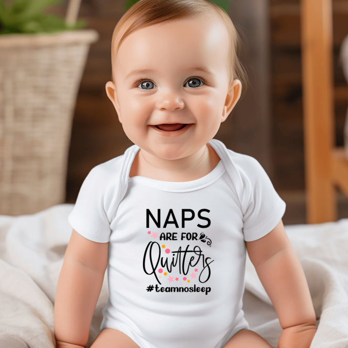 Vaikiškas bodžiukas su spauda "#teamnosleep"