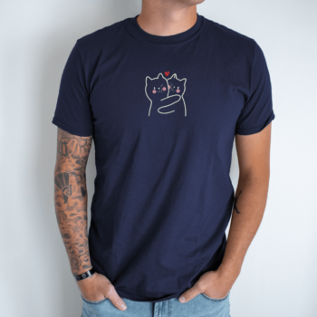 Siuvinėti unisex marškinėliai „Kačiukai“