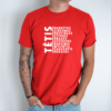 raudona-unisex-marskineliai-su-spauda-tecio-savybes