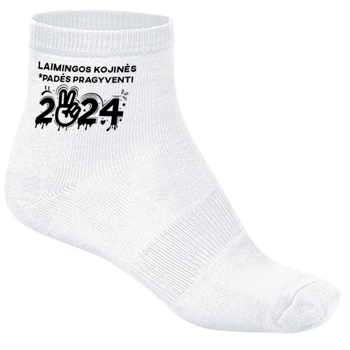 Kojinės su spauda „Laimingos kojinės“ - Image 2
