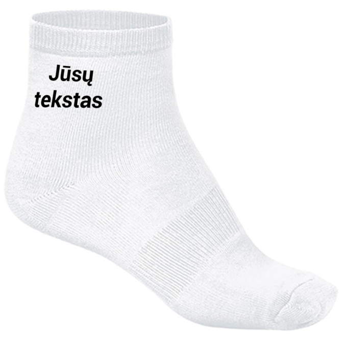 Kojinės su spauda „Jūsų tekstas“ - Image 2