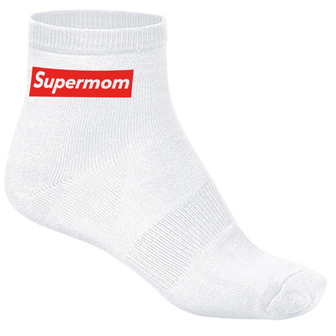 Kojinės su spauda „Supermom“