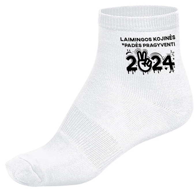 Kojinės su spauda „Laimingos kojinės“ - Image 3