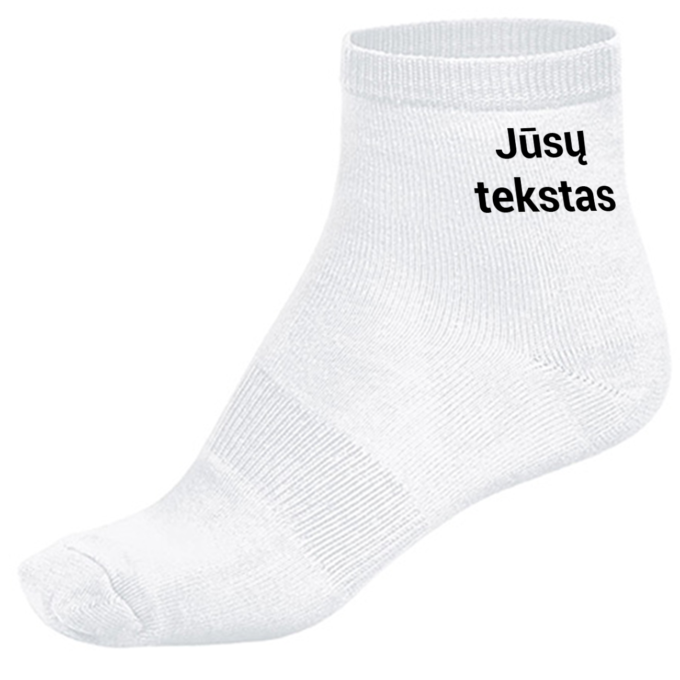 Kojinės su spauda „Jūsų tekstas“ - Image 3