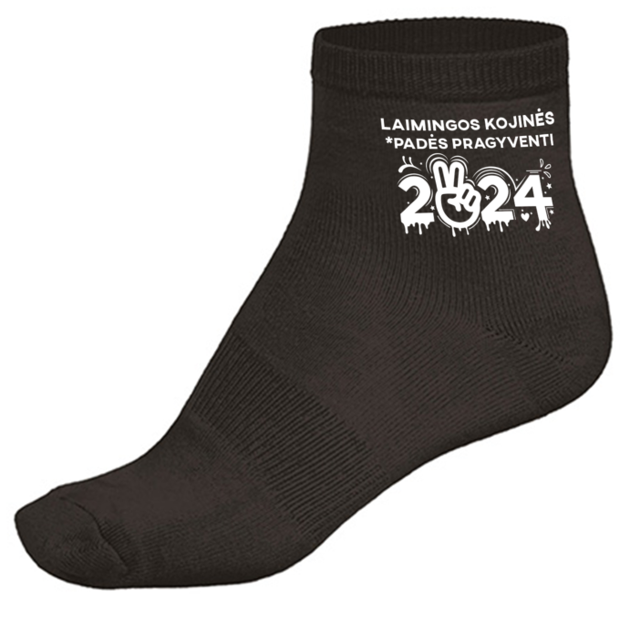Kojinės su spauda „Laimingos kojinės“ - Image 4