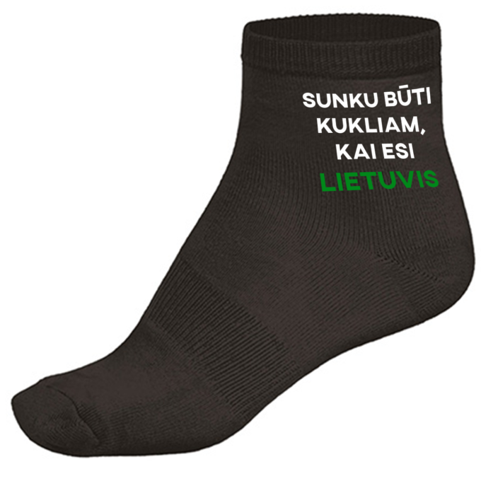 Kojinės su spauda „Sunku būti kukliam, kai esi Lietuvis“ - Image 4