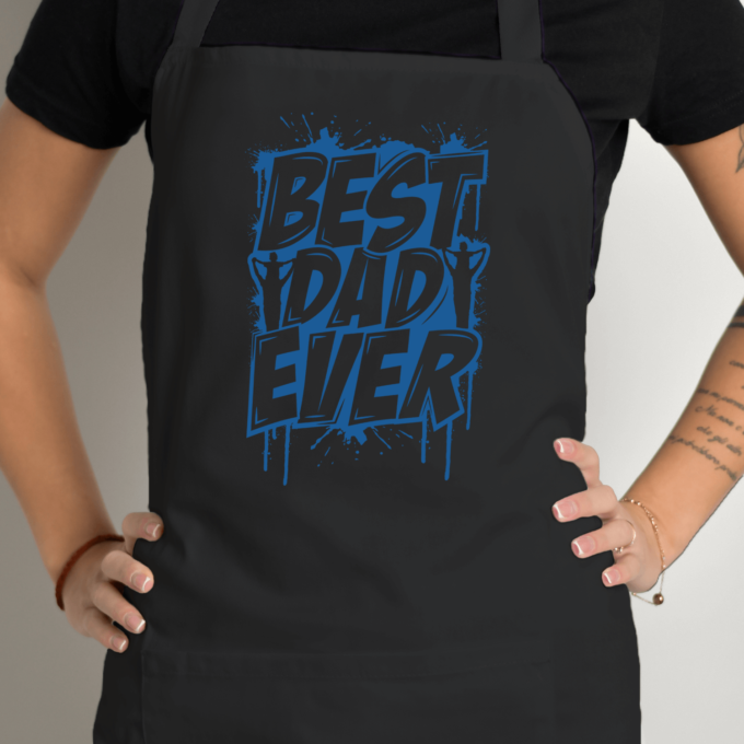 Prijuostė su spauda „Best Dad Ever“ - Image 2