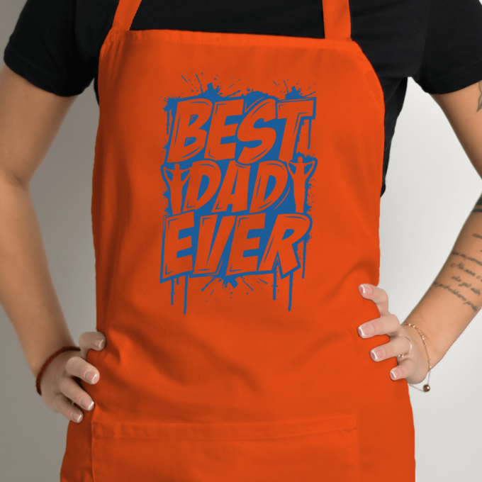 Prijuostė su spauda „Best Dad Ever“ - Image 3