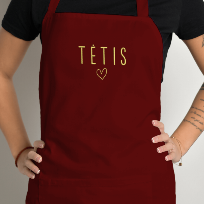 Siuvinėta prijuostė „Tėtis“ - Image 4