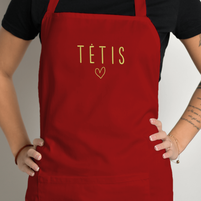 Siuvinėta prijuostė „Tėtis“ - Image 5