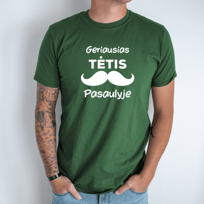 tamsiai-zalia-unisex-marskineliai-su-spauda-geriausias-tetis