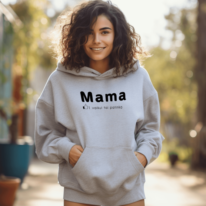 Unisex džemperis su spauda „Patinka Mama“ - Image 3