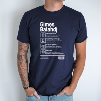Unisex marškinėliai su spauda „Gimęs balandį“
