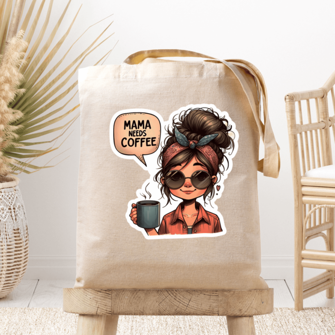 Medžiaginis maišelis su spauda „Coffee Mama“