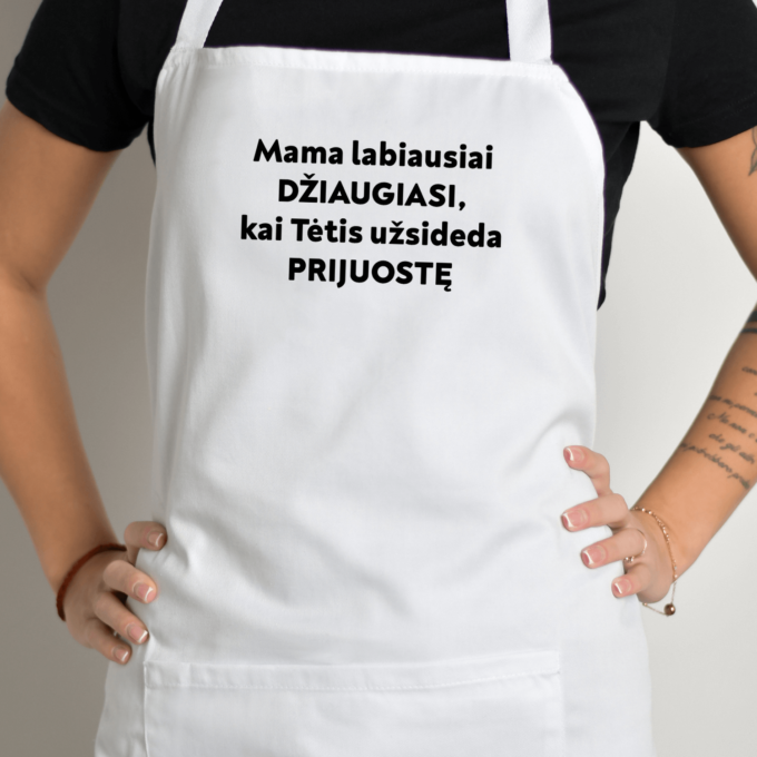 Prijuostė su spauda „Mama džiaugiasi“ - Image 5