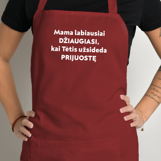 Prijuostė su spauda „Mama džiaugiasi“ - Image 4