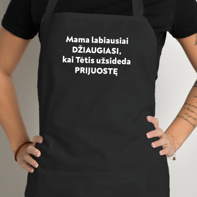 Prijuostė su spauda „Mama džiaugiasi“ - Image 3